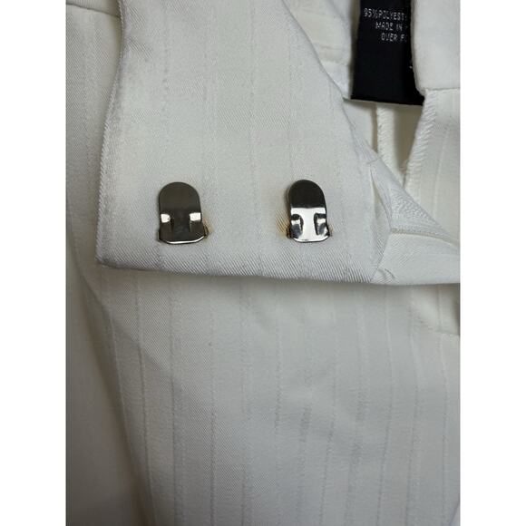 IZ Byer California Women's Ivory Pants Sz 9 Wide Leg Flat Front Career Office - Picture 5 of 16